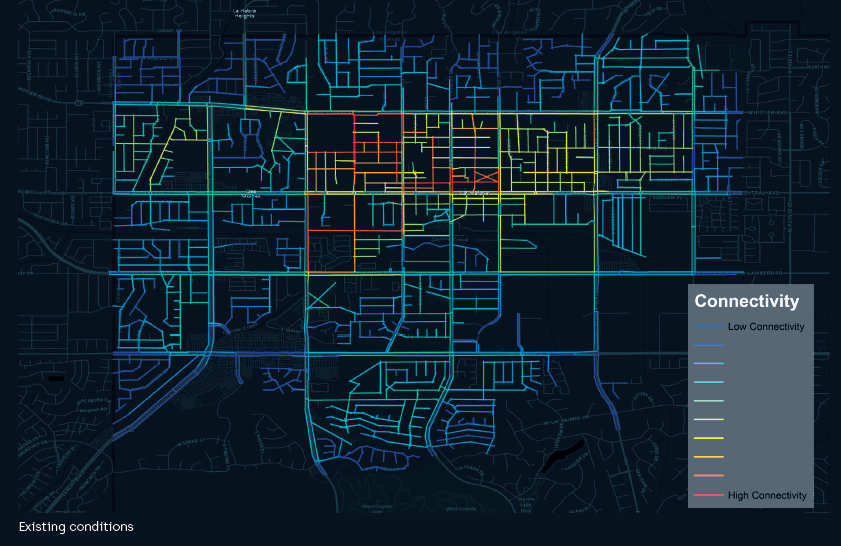 Existing conditions in La Habra heatmap